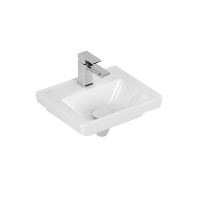 Villeroy & Boch Subway 3.0 fontein 37x30.5x13.5cm met 1 kraangat zonder overloopgat Wit Ceramic+