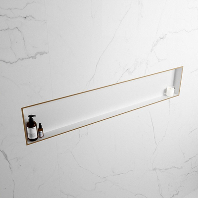 MONDIAZ EASY Nis - 149.5x29.5cm - geschikt voor in- of opbouw - 1 vak - kleur Oro | Talc