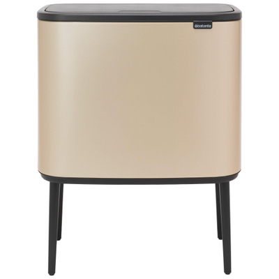 Brabantia Bo Touch Bin Afvalemmer - 36 liter - kunststof binnenemmer - metallic gold