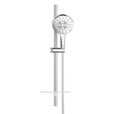 GROHE Rainshower Smartactive 150 Glijstangset - 60cm - ronde handdouche - 3 straalsoorten - gladde doucheslang - met zeepschaal - chroom