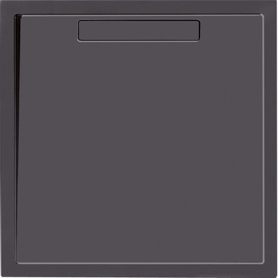 Villeroy en boch Squaro douchebak 90x90x1.8cm met afvoer en ondersteuning antraciet