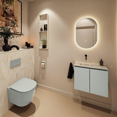 MONDIAZ TURE-DLUX 60cm toiletmeubel Greey. EDEN wastafel Ostra positie links. Zonder kraangat.