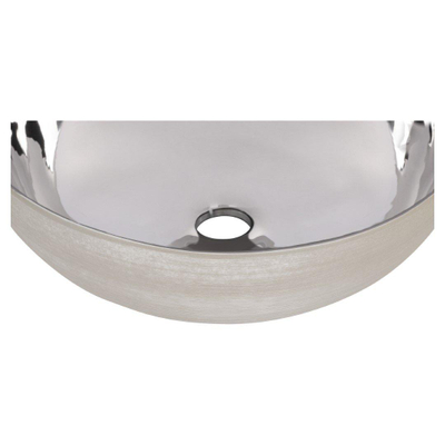 Differnz Shine waskom 40x40x13.5cm keramiek zilver/wit