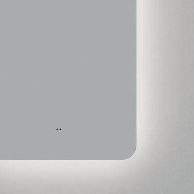 Adema Curve Badkamerpiegel - 50x80cm - Toog - indirecte LED verlichting - Spiegelverwarming - Infrarood