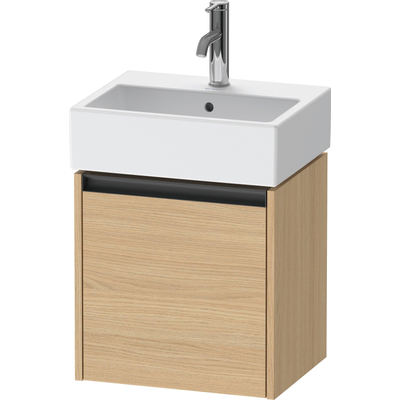 Duravit Ketho 2 wastafelonderbouwkast met 1 deur 43.4x33.8x44cm links, met greep antraciet natuur eiken mat