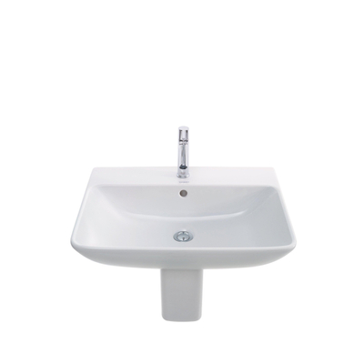 Duravit Me by starck wastafel 65x49 cm. 1x kraangat met overloop wit