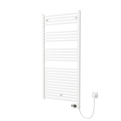 Plieger Elba Electrical elektrische designradiator - 1262X500mm - met thermostaat - 500w - wit