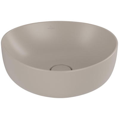Villeroy & Boch Antao Opzetwastafel - 40 x 39.5 x 14.6 cm - Almond CeramicPlus - zonder overloop