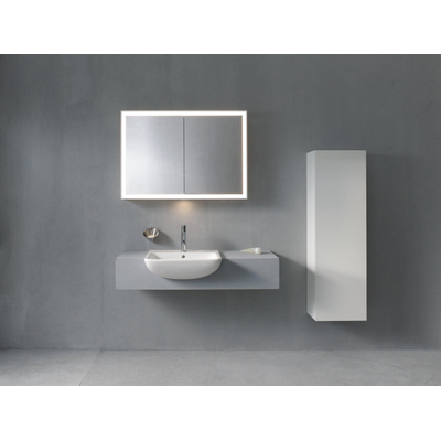 Duravit ME by Starck half inbouwwastafel 55x45.5cm met 1 kraangat met overloop wit