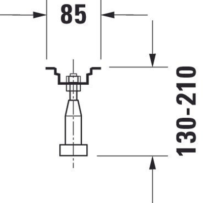 Duravit badpoten a 2 stuks voor afmeting >1000mm