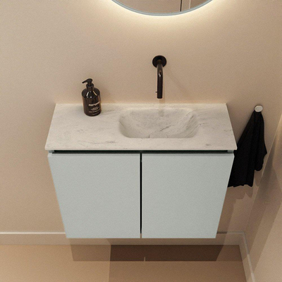 MONDIAZ TURE-DLUX 60cm toiletmeubel Greey. EDEN wastafel Opalo positie rechts. Zonder kraangat.