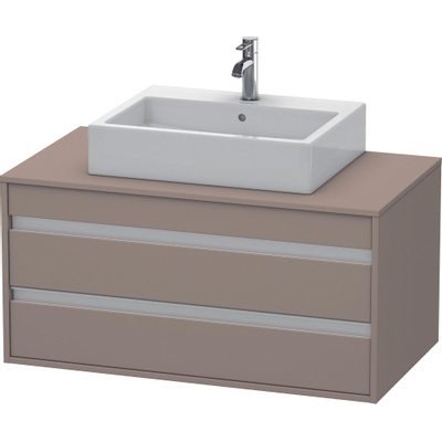 Duravit Ketho Wastafelonderkast 100x55.1x49.6cm Standaard greep met softclose spaanplaat Basalt Mat