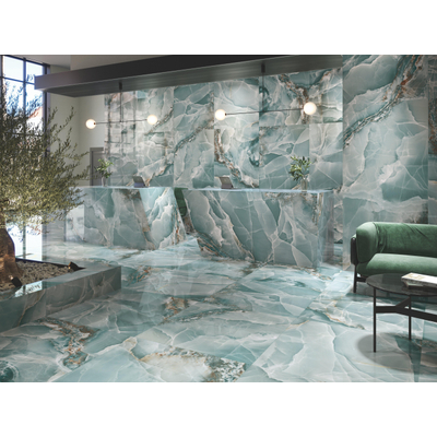 Baldocer Ceramica Onyx wand- en vloertegel - 120x260cm - 9mm - gerectificeerd - groen