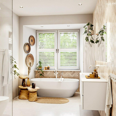 MONDIAZ VICA 150cm badmeubel onderkast Talc 2 lades. Wastafel CLOUD links zonder kraangat, kleur Talc.