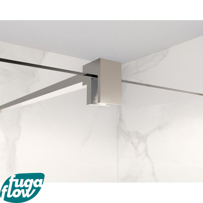 FugaFlow Eccelente Vetro inloopdouche badkamer verlengde Stabilisatiestang 200cm los incl. bevestigingsmaterialen - chroom