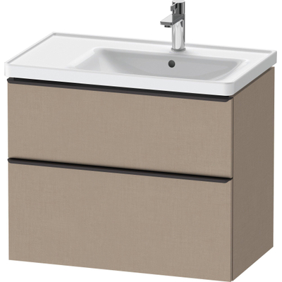 Duravit D-Neo wastafelonderkast 78.4x62.5x45.2cm 1 lade Linnen Mat