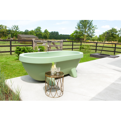 Gardentub vrijstaand (tuin)bad - 194x94x66cm - kunststof - geschikt voor buiten - mat lime groen