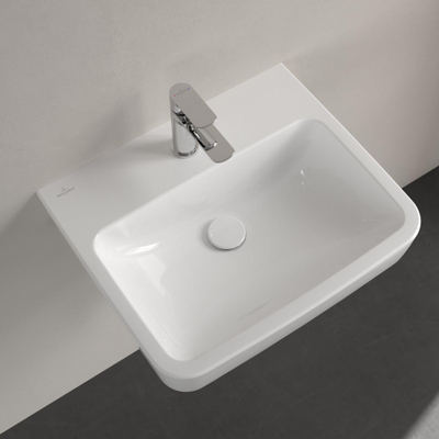 Villeroy & Boch O.novo wastafel onderzijde geslepen 55x46cm m.1 kraangat ceramic+ wit