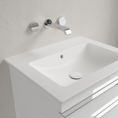 Villeroy & Boch Venticello wastafel zonder kraangat 65x50cm met overloop Ceramic+ stone white