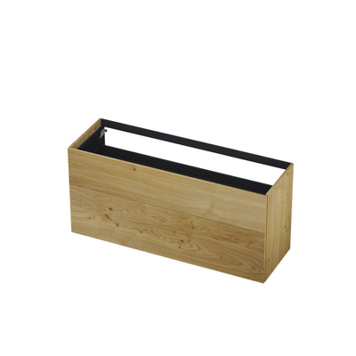 INK P2O Wastafelonderkast - 140x45x65cm - 2 lades - push 2 open - rechte opdekfronten MDF Fineer Natur