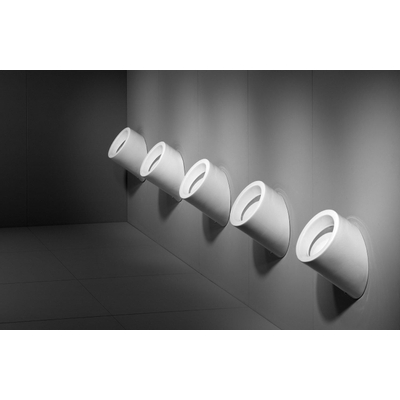 QeramiQ WCA Urinoir - 35x31.5x50.5cm - bevestigingsmateriaal - sifon - wit