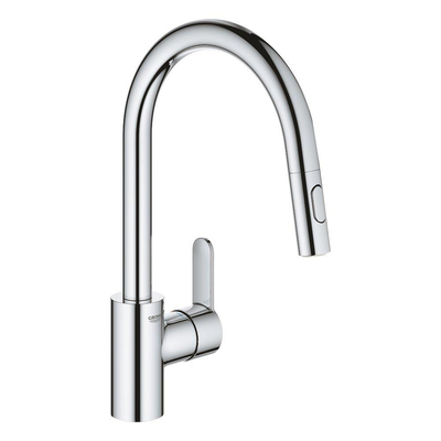 GROHE Eurostyle Cosmopolitan Keukenkraan - uittrekbare uitloop - 2 straalsoorten - chroom