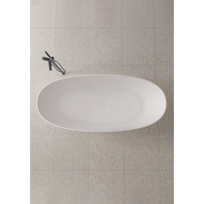 ZEZA Solid Vrijstaand Bad - 150x72cm - solid surface - mat wit