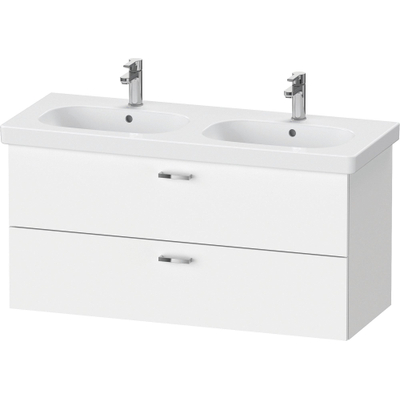 Duravit XBase Wastafelonderkast 120x45.8x56cm Standaard greep met softclose spaanplaat Grafiet Mat