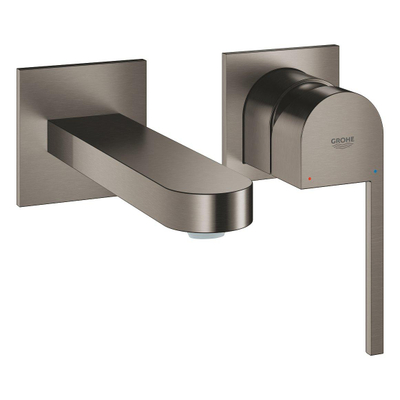 GROHE Plus waterbesparende wandkraan m-size met sprong 14.7cm brushed hard graphite