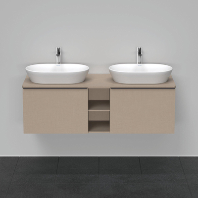 Duravit D-Neo wastafelonderkast 140x45.9x55cm 2 lades Linnen Mat