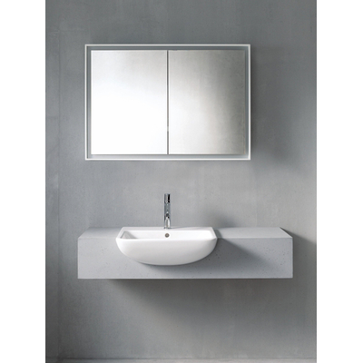 Duravit ME by Starck half inbouwwastafel 55x45.5cm met 1 kraangat met overloop wit