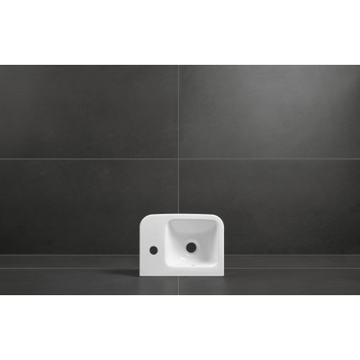 Villeroy & Boch Architectura fontein - 36x26cm - 1 kraangat rechts - met overloop - ceramic wit