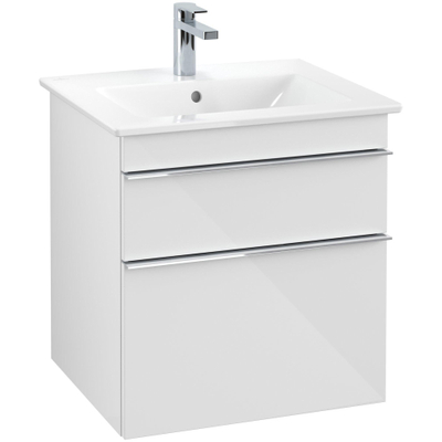 Villeroy & Boch Venticello wastafelonderkast 55.3x59cm 2x lade glossy wit