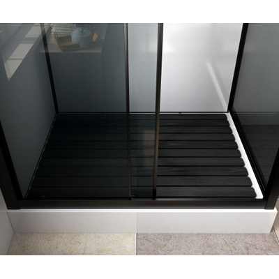 Marina Douchecabine - 110x80cm - incl. douchegarnituur - zwart