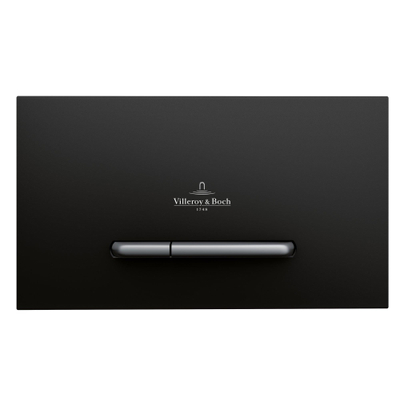 Villeroy & Boch Viconnect WC bedieningsplaat kunststof 2-knops Black Matt - OUTLET UDEN