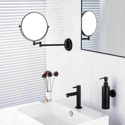 Fortifura Calvi zeepdispenser - wand - rond - mat zwart OUTLETSTORE