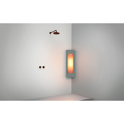 Sunshower Round Small Plus infrarood en UV licht opbouw incl. installatieset hoek 95x33x25cm inclusief 5 jaar garantie Grey