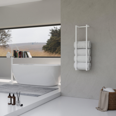 Fortifura Calvi Handdoekrek - 95x25x20cm - Mat wit