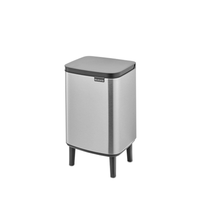 Brabantia Bo Hi Afvalemmer - 7 liter - kunststof binnenemmer - matt steel fingerprint proof