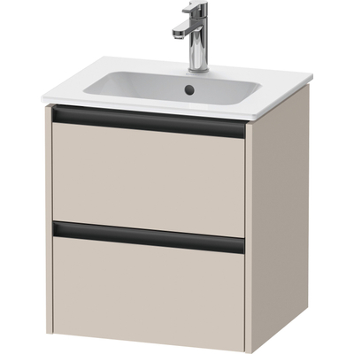 Duravit Ketho.2 wastafelonderkast 51x42x54.9cm geschikt voor 1 waskom Spaanplaat Taupe Mat