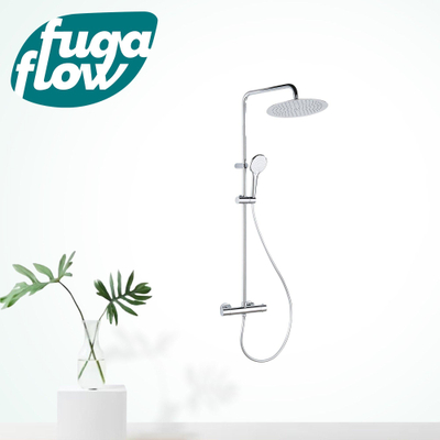 FugaFlow Efficiente Sobrado regendoucheset met thermostaat hoofddouche 30cm handdouche 3 standen chroom 110cm