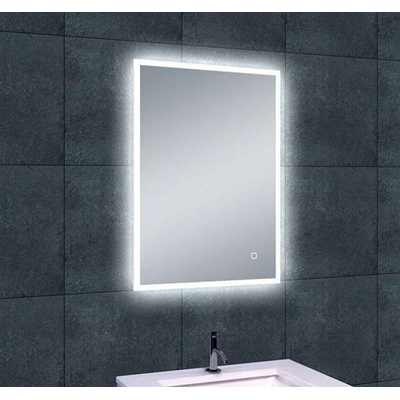 Wiesbaden Quatro spiegel rechthoek met LED, dimbaar en spiegelverwarming 70 x 50 cm