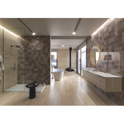 SAMPLE By Goof Moos wandtegel Taupe glans (bruin)