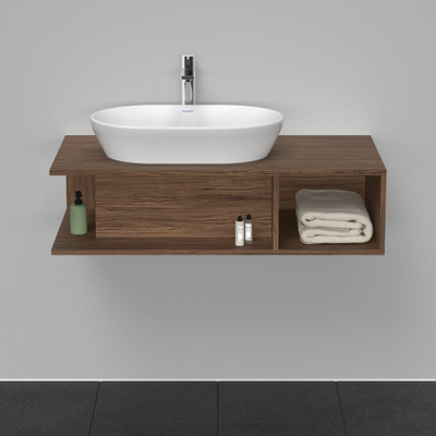 Duravit D-Neo wastafelonderkast 100x26x55cm Noten (donker) Mat