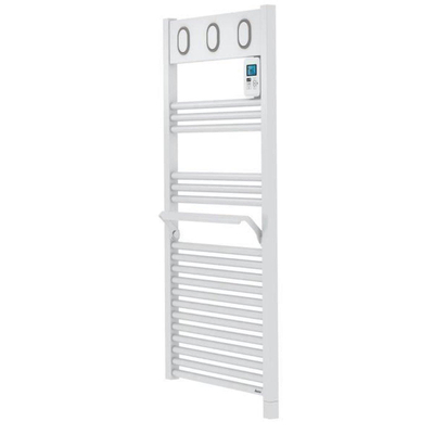 SAUTER Marapi elektrische radiator 50x108cm met handdoekdroger 500watt Verticaal staal Wit