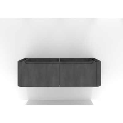 HR badmeubelen Juice Wastafelonderkast - 140x45x40cm - ronde hoeken - 2 lades - slate OUTLETSTORE