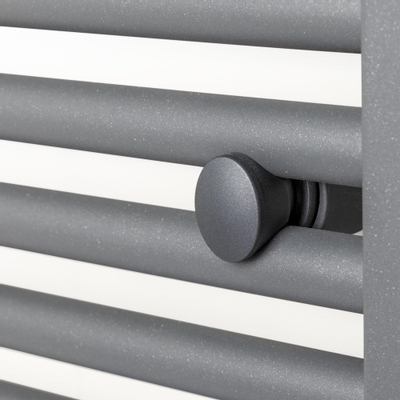Rosani Exclusive line 2.0 radiator 40x180cm 696watt recht middenaansluiting structuur grijs metallic SHOWROOMMODEL