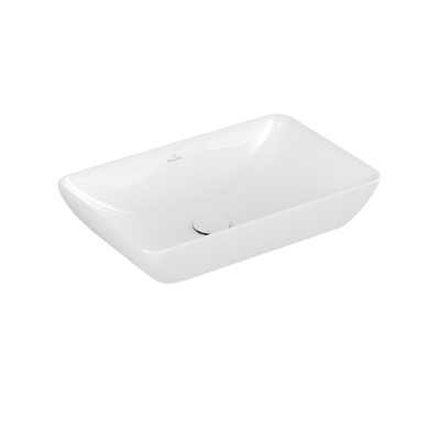 Villeroy & Boch Venticello semi inbouw opzetwastafel zonder kraangat 55x36cm met overloop ceramic + wit