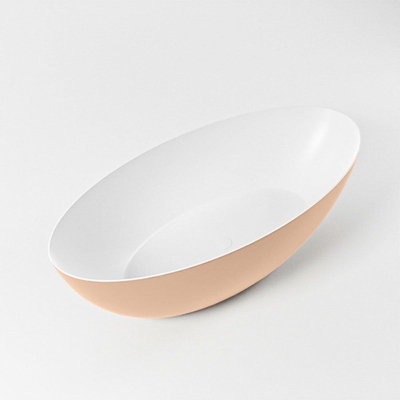 MONDIAZ FLOAT Vrijstaand bad - 170x80cm - kleur Rosee / Talc