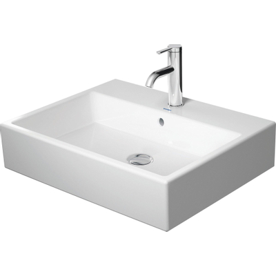 Duravit Vero Air wastafel geslepen 1 kraangat met overloop 60x47cm met WonderGliss wit